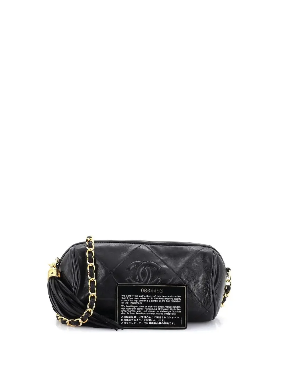 Chanel Vintage Diamond Cc Barrel Bag #255162C22B